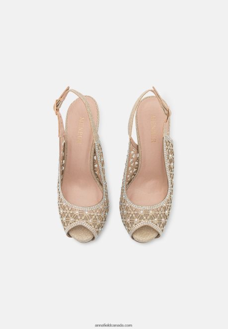 Anna Field Women Platform Heels Gold H42J4Z1706