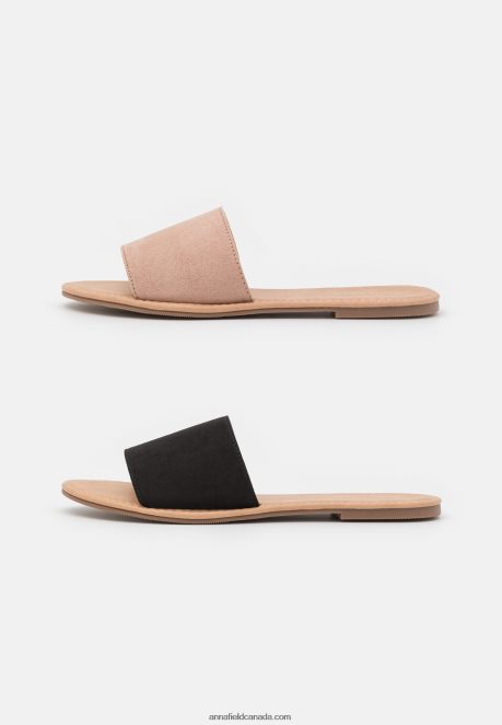 Anna Field Women 2 Pack Mules Black/Light Pink H42J4Z1862