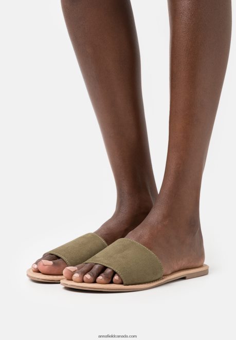 Anna Field Women 2 Pack Mules Khaki/Gold H42J4Z1866