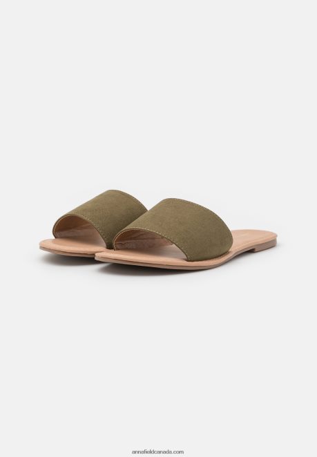 Anna Field Women 2 Pack Mules Khaki/Gold H42J4Z1866