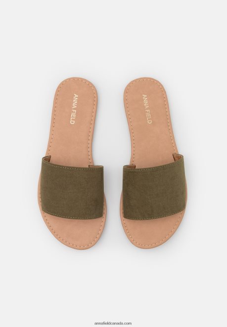 Anna Field Women 2 Pack Mules Khaki/Gold H42J4Z1866