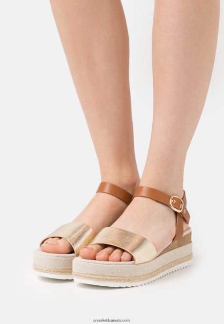 Anna Field Women Comfort Espadrilles Gold H42J4Z1456