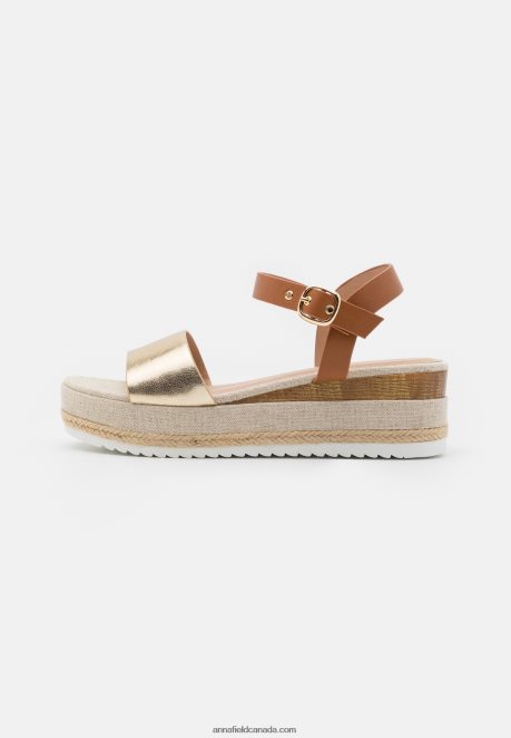 Anna Field Women Comfort Espadrilles Gold H42J4Z1456