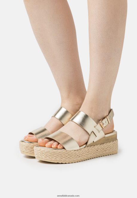 Anna Field Women Espadrilles Gold H42J4Z1481