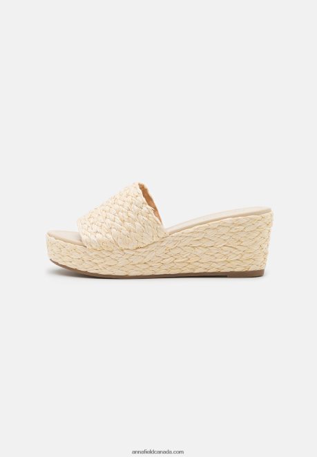 Anna Field Women Heeled Mules Beige H42J4Z1883