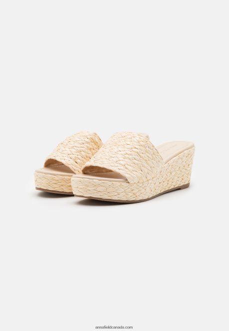 Anna Field Women Heeled Mules Beige H42J4Z1883