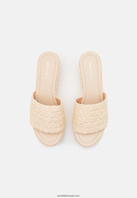 Anna Field Women Heeled Mules Beige H42J4Z1883