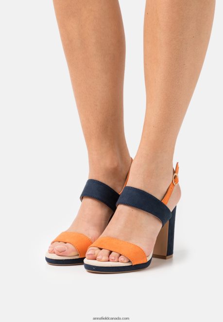 Anna Field Women High Heeled Sandals Dark Blue H42J4Z1296