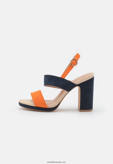 Anna Field Women High Heeled Sandals Dark Blue H42J4Z1296