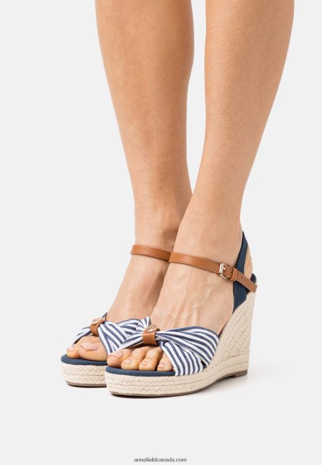 Anna Field Women High Heeled Sandals Dark Blue H42J4Z1491