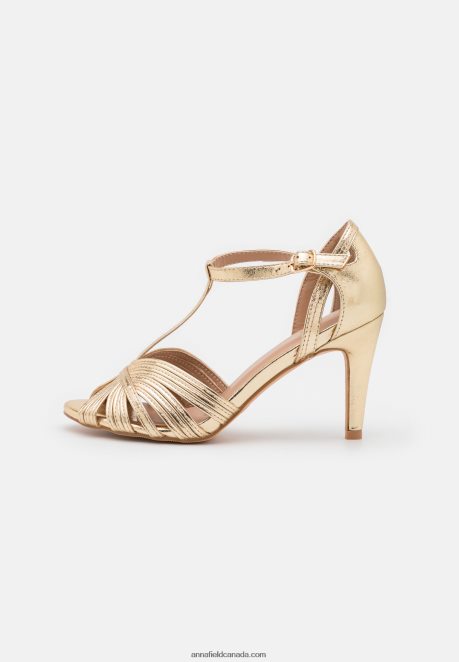 Anna Field Women High Heeled Sandals Gold H42J4Z1243