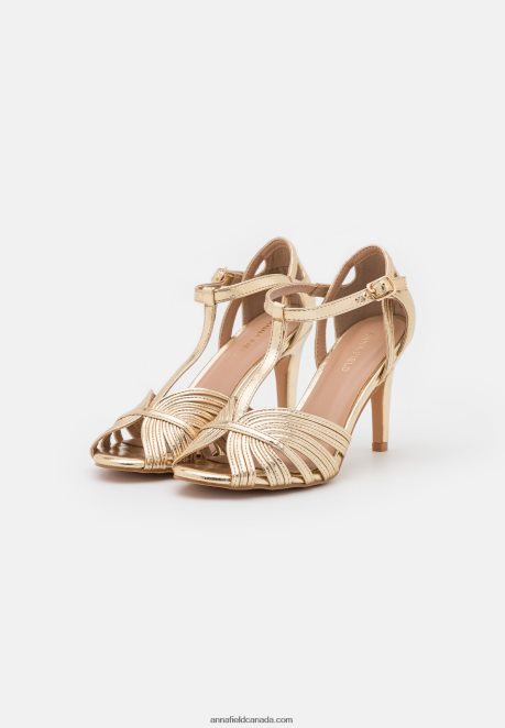 Anna Field Women High Heeled Sandals Gold H42J4Z1243