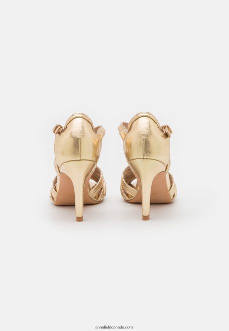 Anna Field Women High Heeled Sandals Gold H42J4Z1243