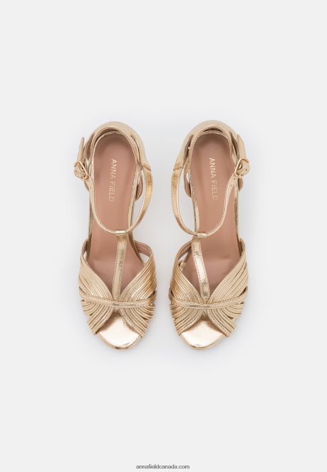 Anna Field Women High Heeled Sandals Gold H42J4Z1243