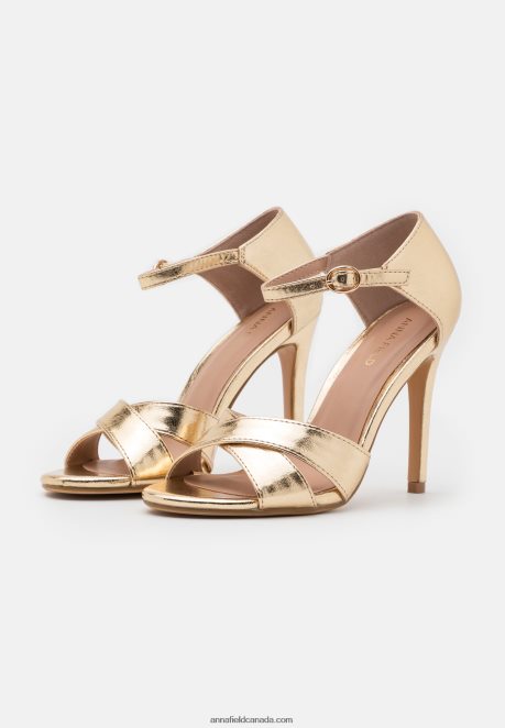 Anna Field Women High Heeled Sandals Gold H42J4Z1264