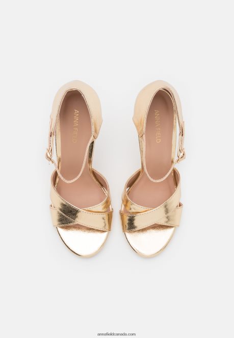 Anna Field Women High Heeled Sandals Gold H42J4Z1264