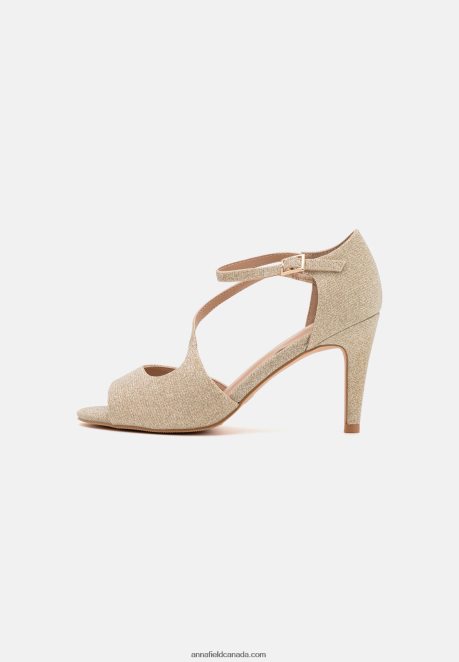 Anna Field Women High Heeled Sandals Gold H42J4Z1271