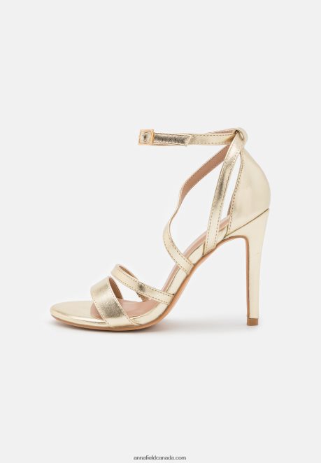 Anna Field Women High Heeled Sandals Gold H42J4Z1289