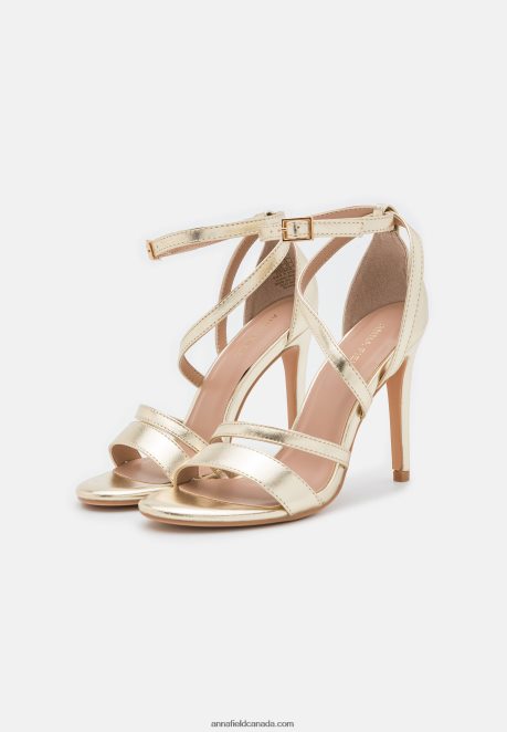 Anna Field Women High Heeled Sandals Gold H42J4Z1289