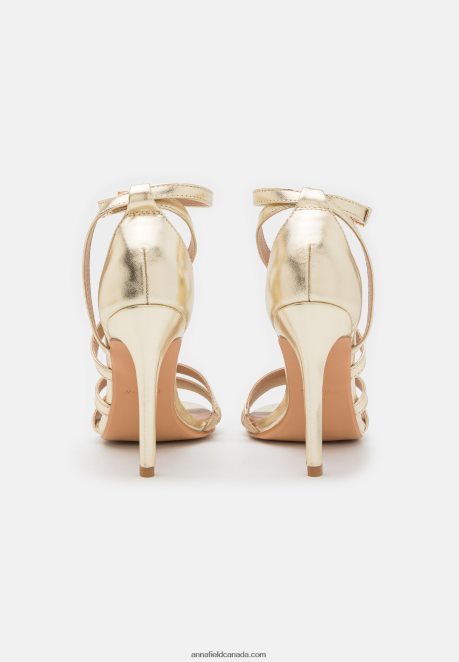 Anna Field Women High Heeled Sandals Gold H42J4Z1289