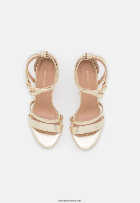Anna Field Women High Heeled Sandals Gold H42J4Z1289
