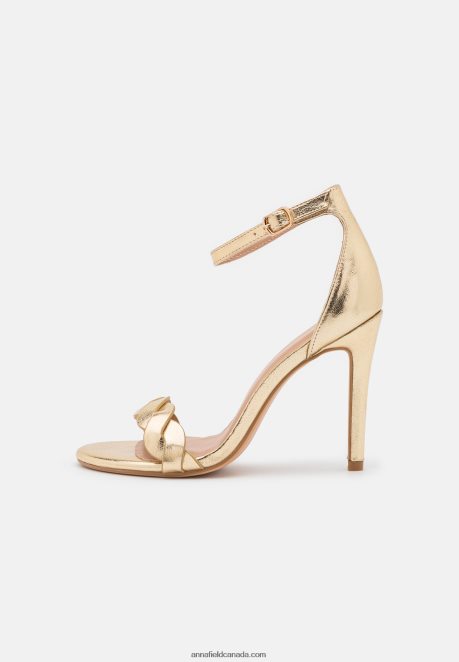 Anna Field Women High Heeled Sandals Gold H42J4Z1291