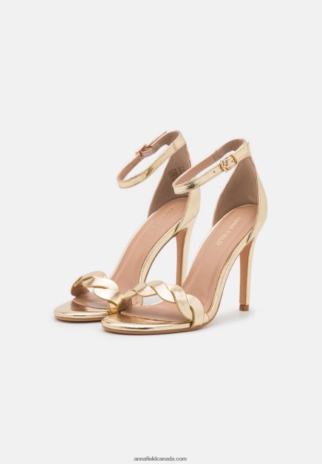 Anna Field Women High Heeled Sandals Gold H42J4Z1291