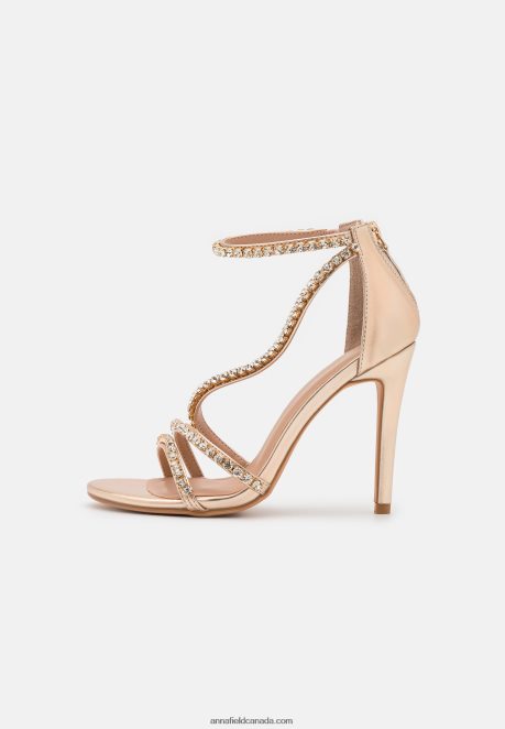 Anna Field Women High Heeled Sandals Gold H42J4Z1295
