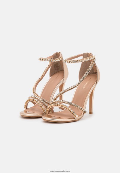 Anna Field Women High Heeled Sandals Gold H42J4Z1295