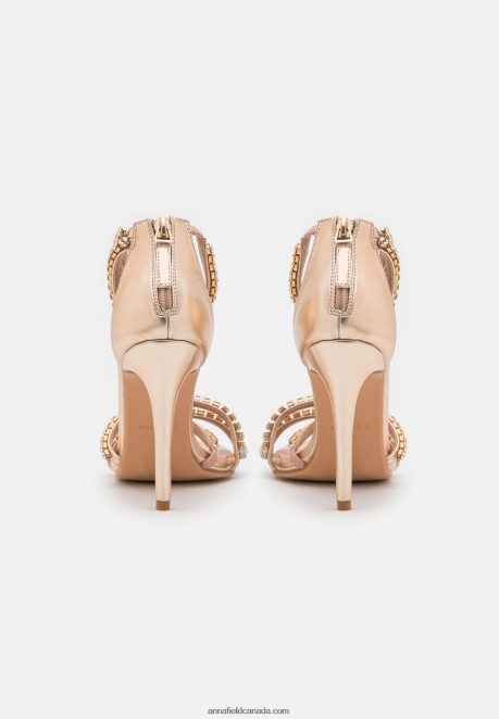 Anna Field Women High Heeled Sandals Gold H42J4Z1295