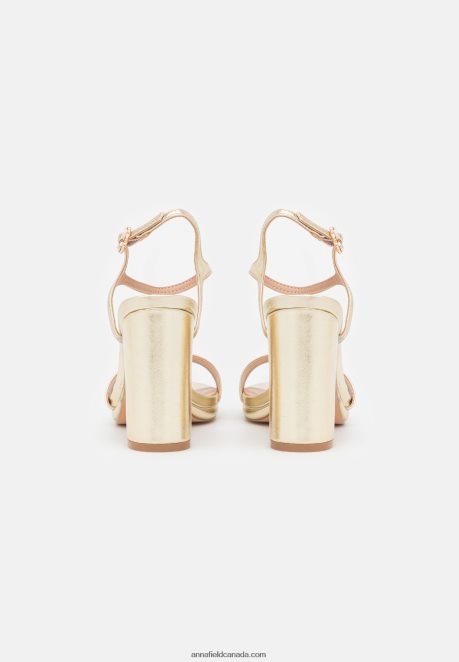 Anna Field Women High Heeled Sandals Gold H42J4Z1444