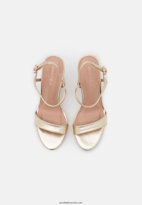 Anna Field Women High Heeled Sandals Gold H42J4Z1444