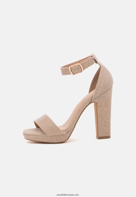 Anna Field Women High Heeled Sandals Rose Gold H42J4Z1566