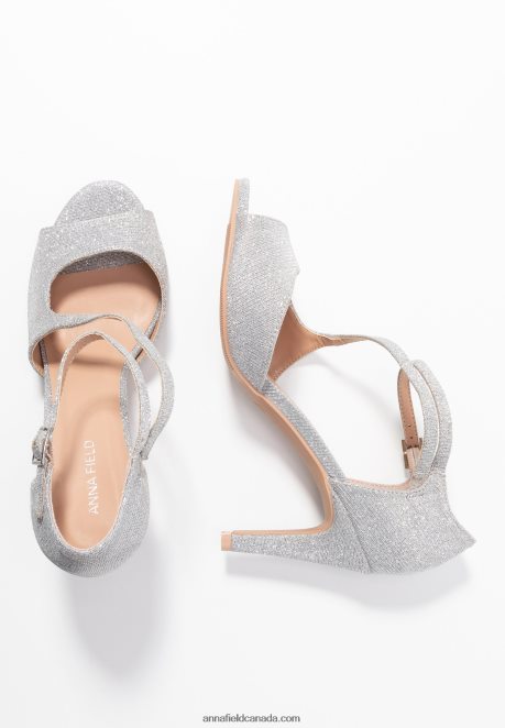 Anna Field Women High Heeled Sandals Silver H42J4Z1255