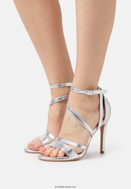 Anna Field Women High Heeled Sandals Silver H42J4Z1402