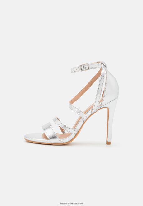 Anna Field Women High Heeled Sandals Silver H42J4Z1402