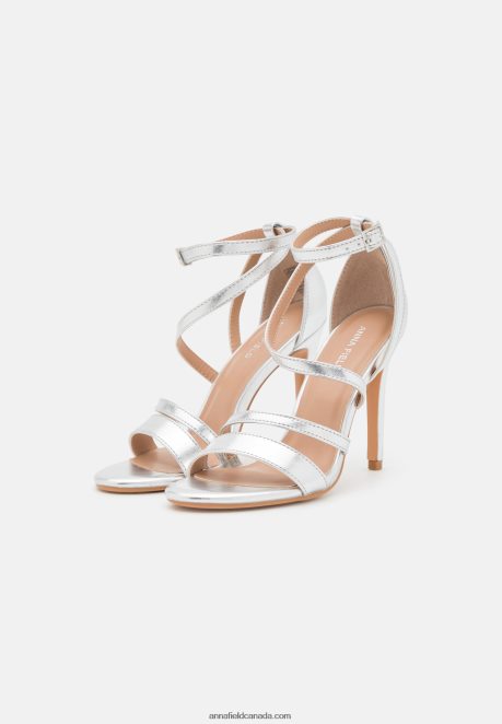 Anna Field Women High Heeled Sandals Silver H42J4Z1402