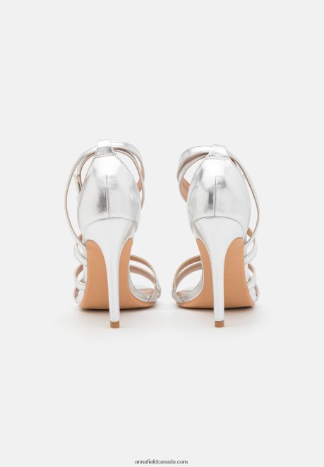 Anna Field Women High Heeled Sandals Silver H42J4Z1402