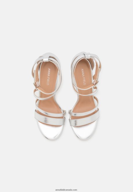 Anna Field Women High Heeled Sandals Silver H42J4Z1402