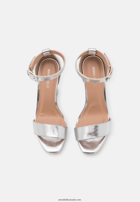 Anna Field Women High Heeled Sandals Silver H42J4Z1556