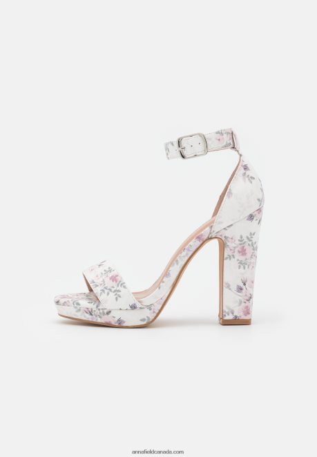 Anna Field Women High Heeled Sandals White/Lilac H42J4Z1573