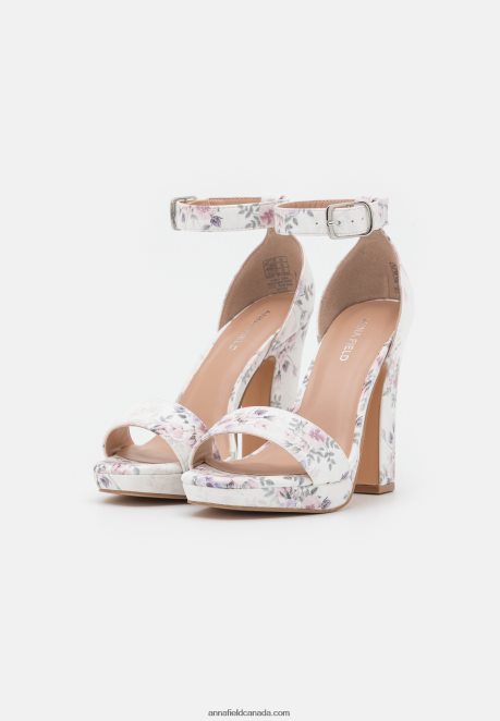 Anna Field Women High Heeled Sandals White/Lilac H42J4Z1573
