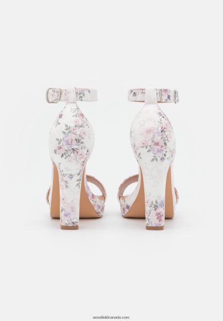 Anna Field Women High Heeled Sandals White/Lilac H42J4Z1573