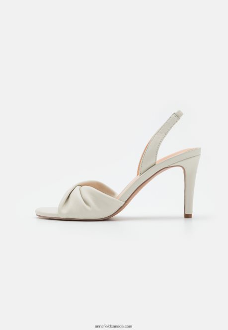 Anna Field Women Leather High Heeled Sandals White H42J4Z1277