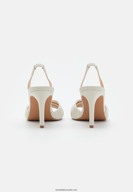 Anna Field Women Leather High Heeled Sandals White H42J4Z1277