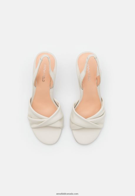 Anna Field Women Leather High Heeled Sandals White H42J4Z1277