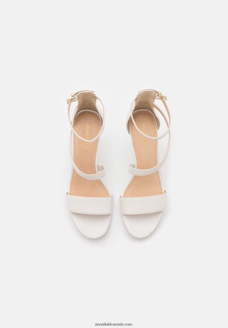 Anna Field Women Leather High Heeled Sandals White H42J4Z1572