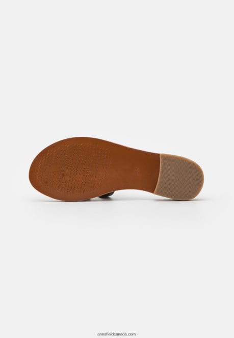 Anna Field Women Leather Mules Black H42J4Z1879