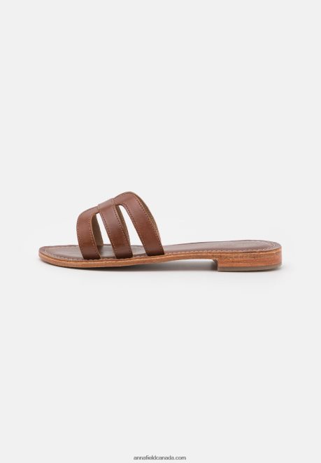 Anna Field Women Leather Mules Brown H42J4Z1877