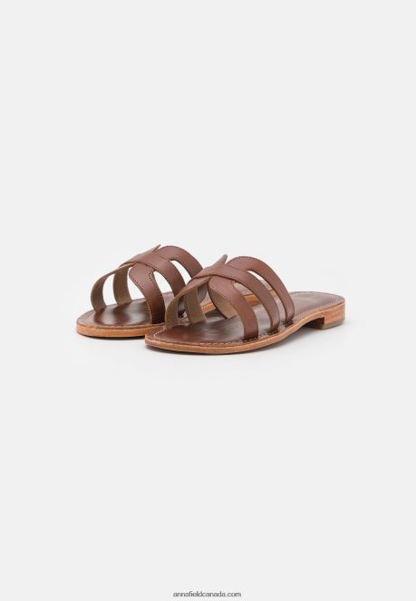 Anna Field Women Leather Mules Brown H42J4Z1877